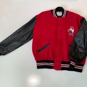 Vintage Nebraska Huskers Bomber Jacket